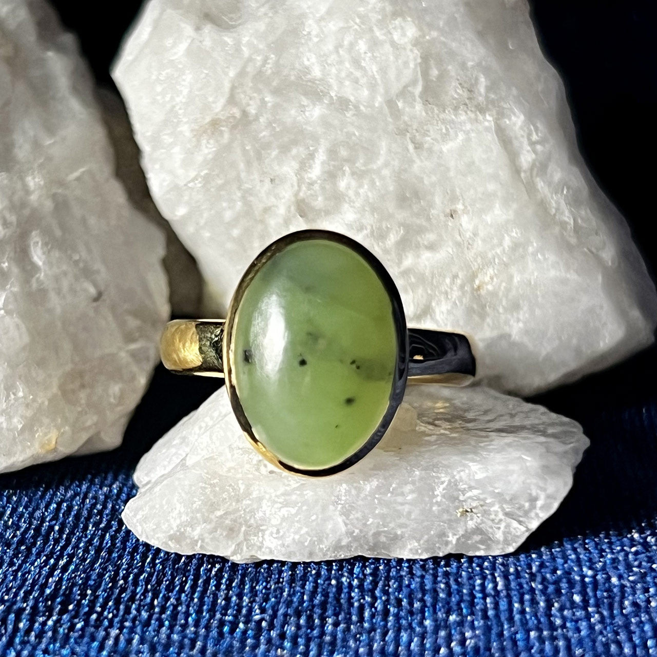 NEPHRITE JADE VERMEIL GOLD