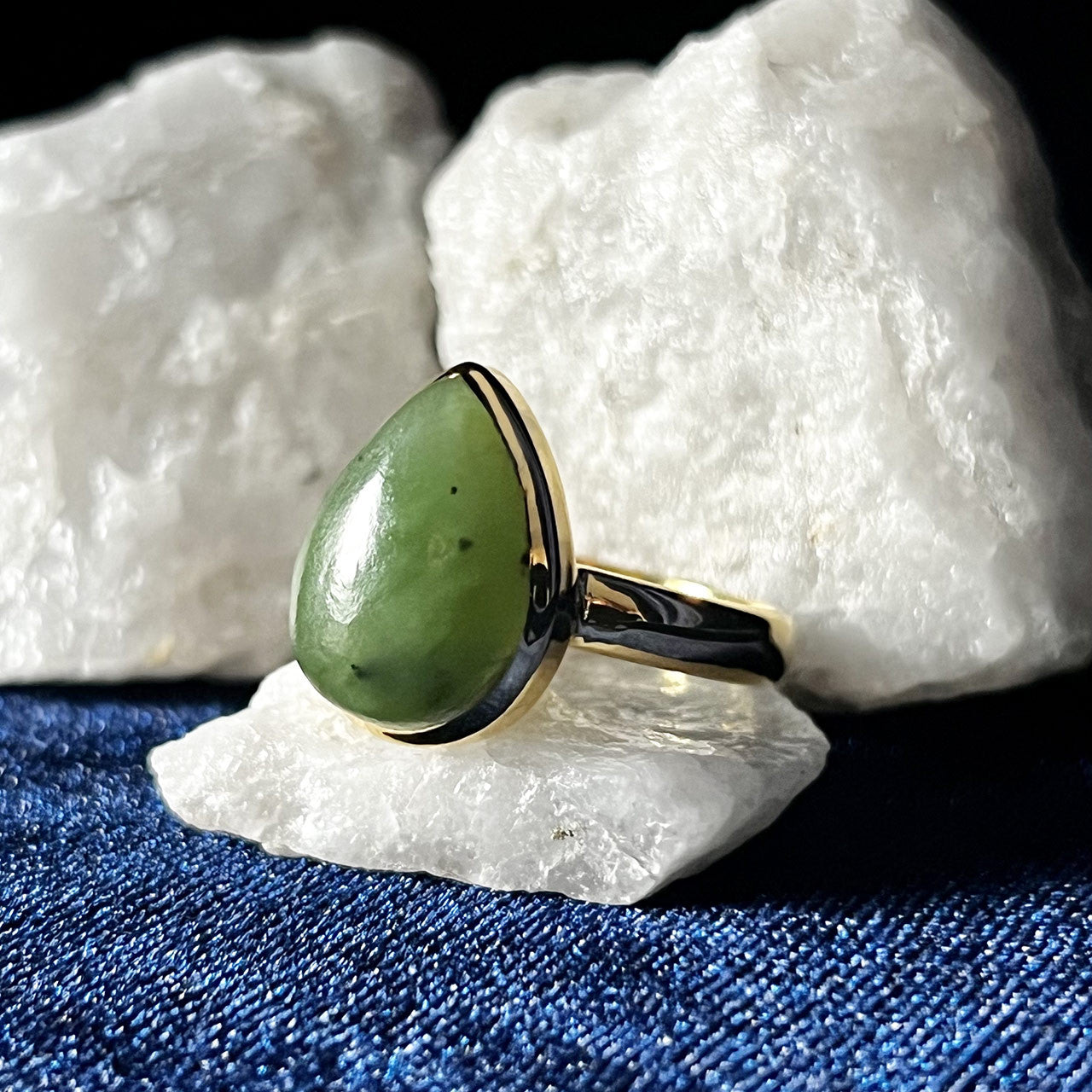 NEPHRITE JADE VERMEIL GOLD