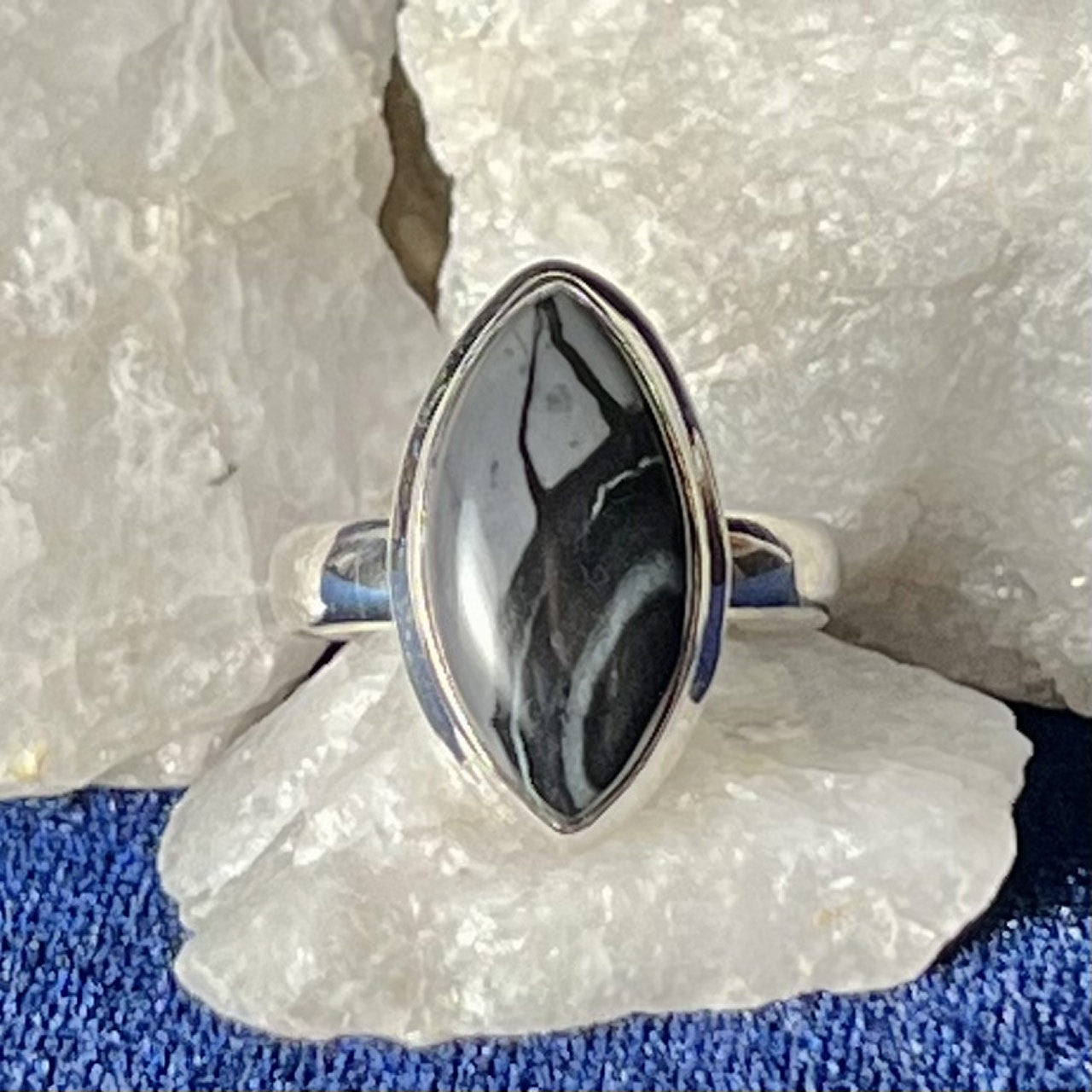 PICASSO JASPER RING STERLING SILVER