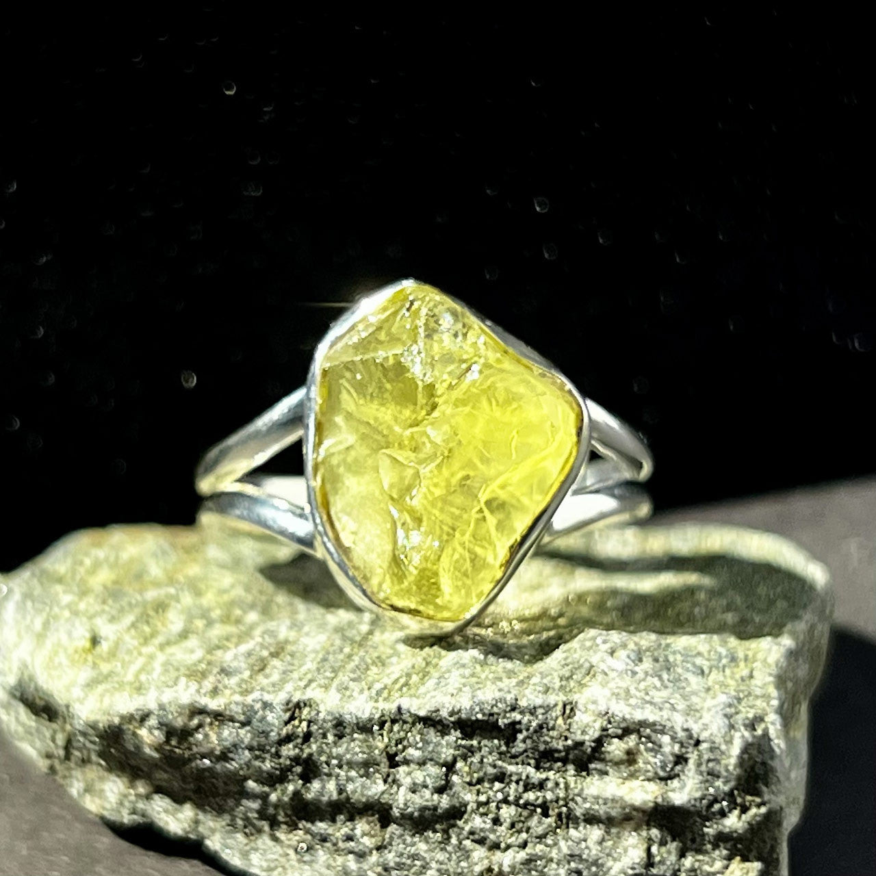 LEMON TOPAZ RING STERLING SILVER