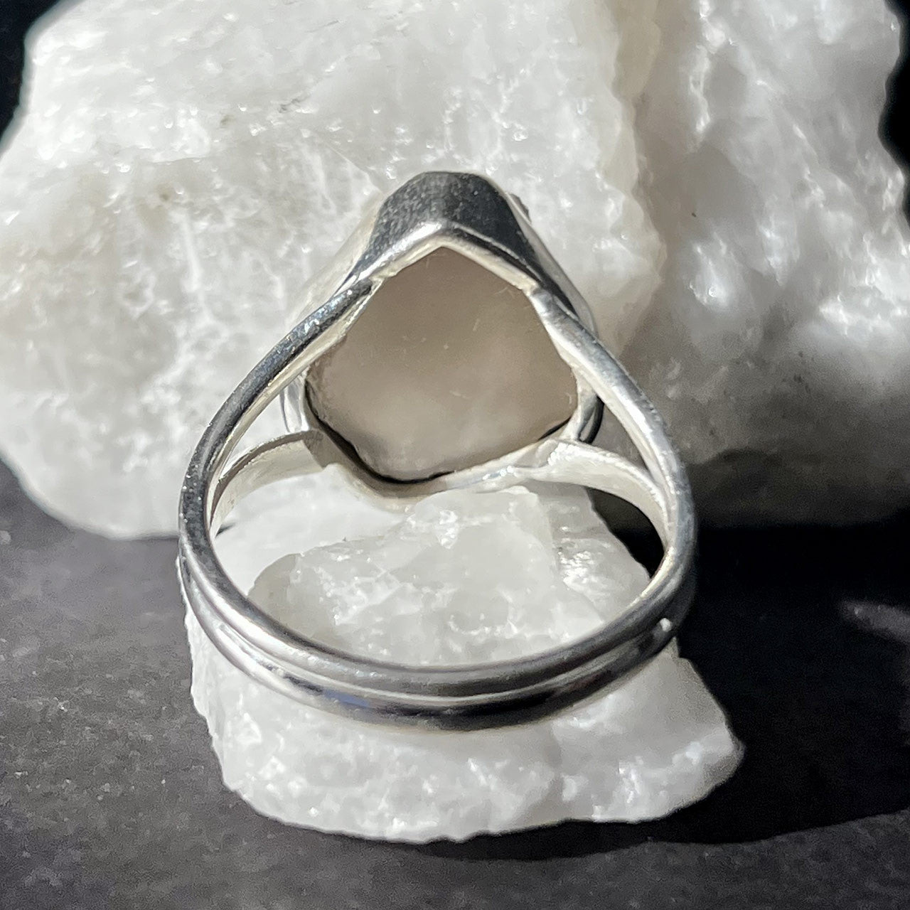 COLUMBIAN TEKTITE RING STERLING SILVER