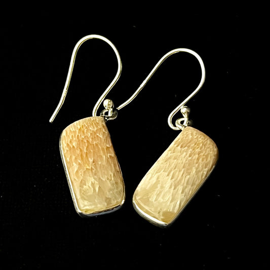 ORANGE SCOLECITE EARRINGS