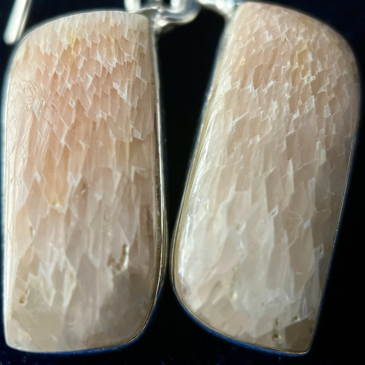 ORANGE SCOLECITE EARRINGS