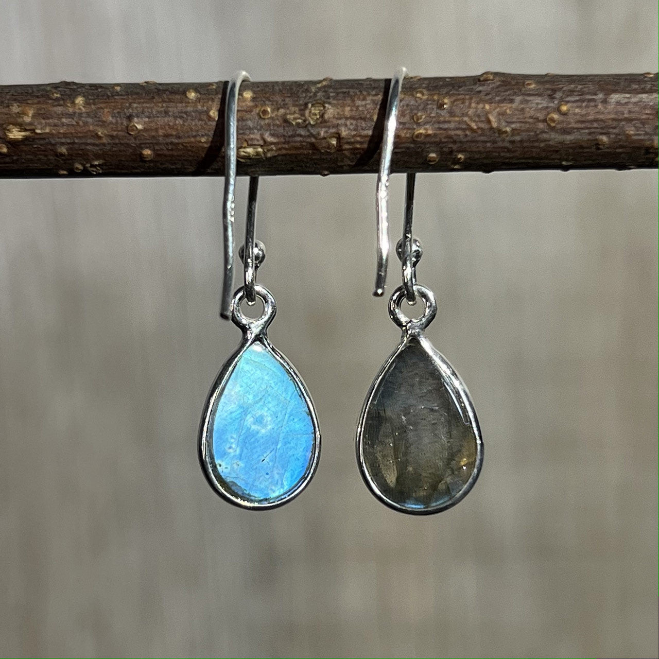 LABRADORITE EARRINGS STERLING SILVER