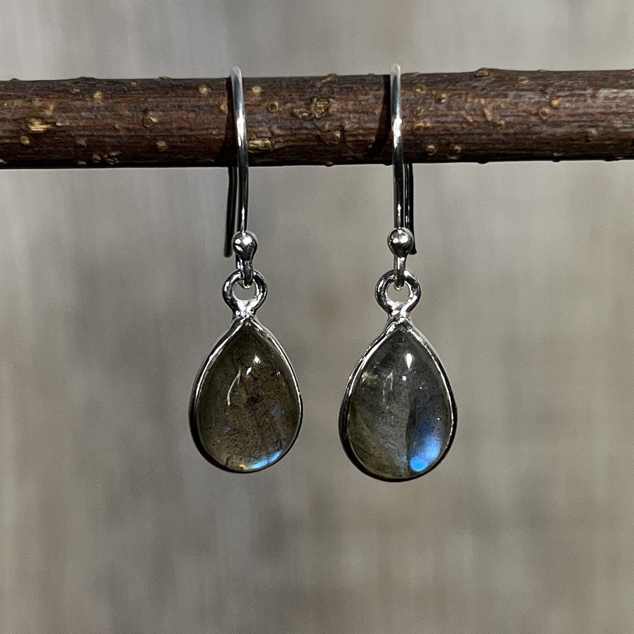 LABRADORITE EARRINGS STERLING SILVER