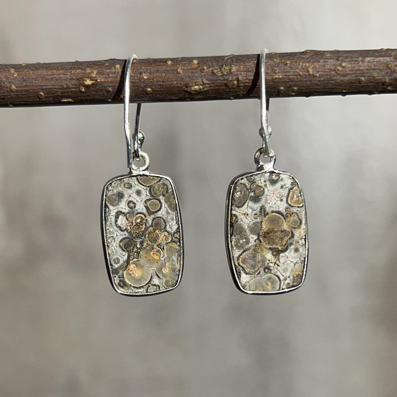 LEOPARD SKIN EARRING STERLING SILVER