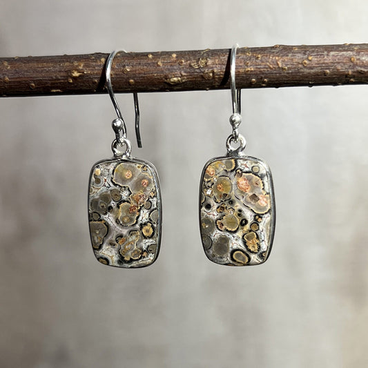 LEOPARD SKIN EARRING STERLING SILVER