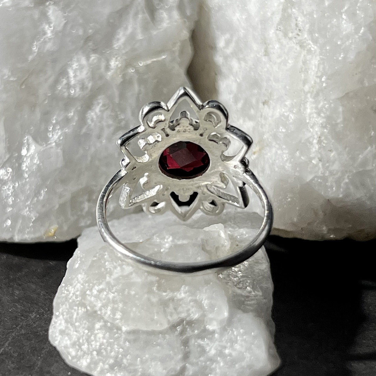 Garnet Ring Lotus 1