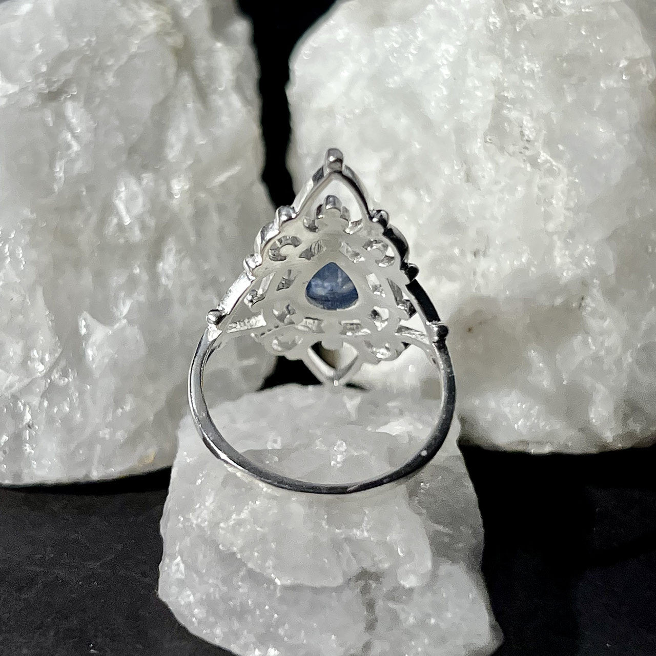 Kyanite Ring Pointy Lotus